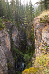 Maligne Canyon on a Smoky Day