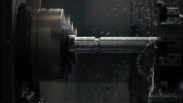 Metal processing machine in a factory