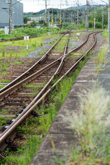 Obraz premium ローカル駅の線路