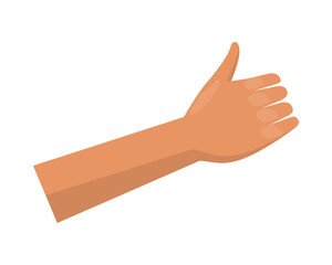 hand human position isolated icon