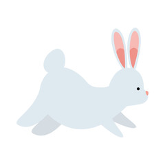 cute rabbit animal farm icon