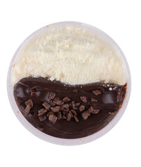 Cake in the pot with brigadier and powder milk and chocolate. Delicious