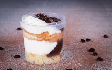 Cake in the pot with brigadier and powder milk and chocolate. Delicious
