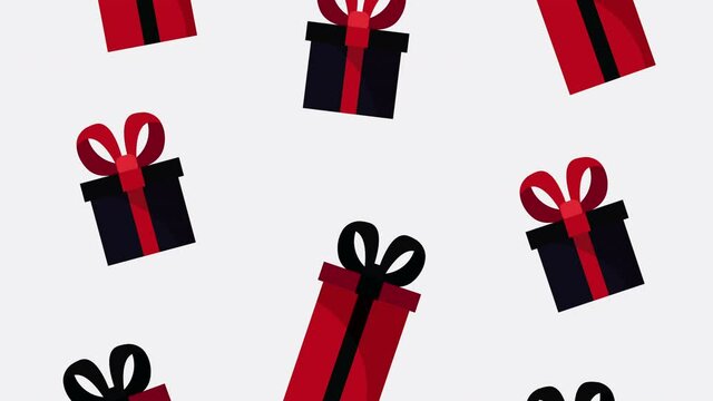 gifts boxes present pattern animation