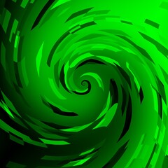 spiral in  shades of neon green and black colours patterns and deigns 