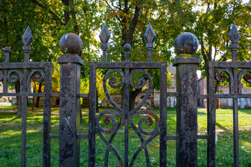 FORGED ELEMENTS OF THE OLD IRON FENCE