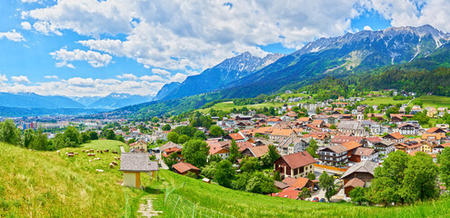 View of Innsbruck from Arzl.