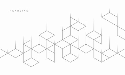 Abstract geometric technological background. Vector creative design.