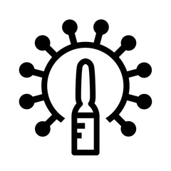 A drug for coronavirus infection. Vaccine against covid-19 and the salvation of mankind. Vector icon isolated on white background.