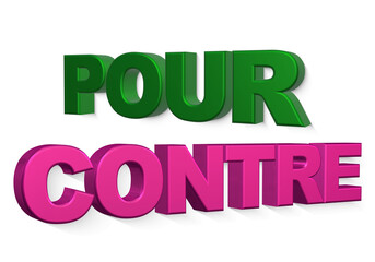 pour contre 3D vert rose