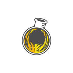Vector logo, badge, symbol, icon template design with Phoenix Theme
