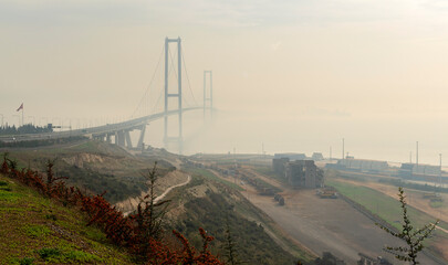 Osman Gazi bridge. World's 4th Longest Suspension Bridge