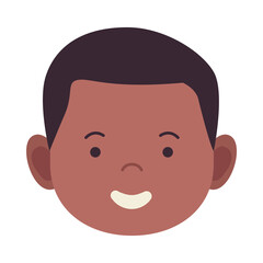 happy little afro boy avatar character