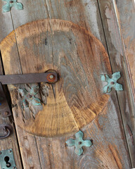 old wooden door with lock