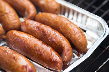 Sausage on the grill