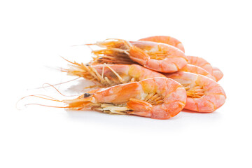 Boiled tiger prawns.  Tasty shrimps.