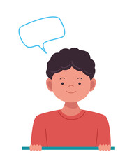 happy little boy avatar character