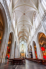 Fototapeta na wymiar Cathedral of Our Lady interior, Antwerp, Belgium 