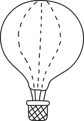 drawing a balloon in the style of a doodle balloon in the air