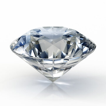 Picture of diamond, beautiful sparkling shining round shape emerald image with reflective surface. 3D render.