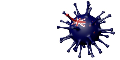New zealand flag in virus shape.