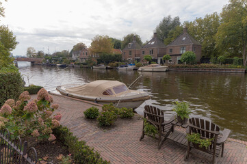 Historical buildings in Vreeland, The Netherlands