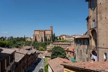 The medieval city of Siena in southern Tuscany, Italy