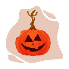 Scary halloween pumpkin