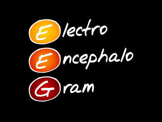 EEG - electroencephalogram acronym, medical concept background