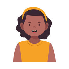 afro young woman avatar character icon