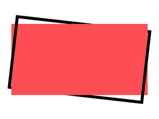 Red banner. Abstract frame symbol