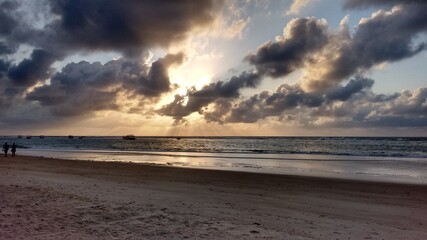 sunset on the beach