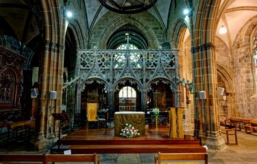 Fototapeta premium Basilique Notre-Dame du Folgoët, Le Folgoët, Finistère, Bretagne, France 