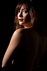 Fototapeta premium Passion d'un modèle photo qui pose nu