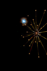 Obraz premium night decoration lightwork in the night sky