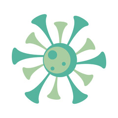 covid19 particle pandemic isolated icon