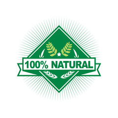 Vector logo, badge, symbol, icon template design Natural Theme

