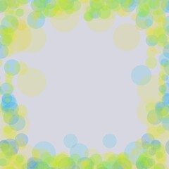 frame with green and yellow bokeh background