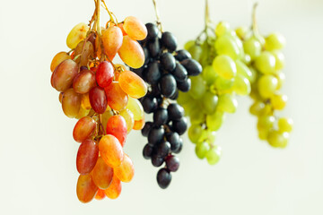 Bunch of grapes isolated on the white background