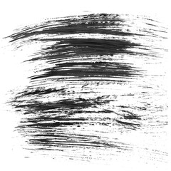 Black watercolor painting texture on white background