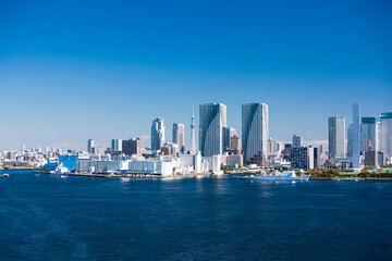 Obraz premium レインボーブリッジから見た晴海周辺