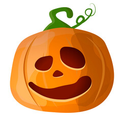 Isolated funny pumpkin.