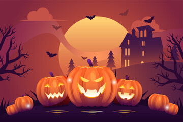 Halloween background design spooky background