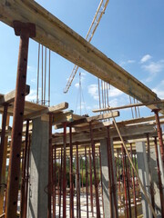 Lavori in corso nel cantiere in autunno - business