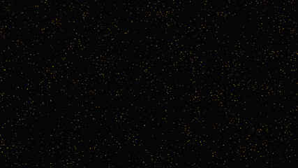 Gold glitter texture on black background. Vector illustration