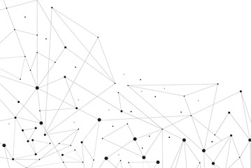 Network abstract connection isolated on white background. Network technology background with dots and lines. Ai background. Modern abstract concept. Ai vector, network technology