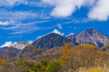 赤岳と紅葉