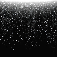 Silver stardust texture. Falling Stars. Glow light effect. Vector illustration.
