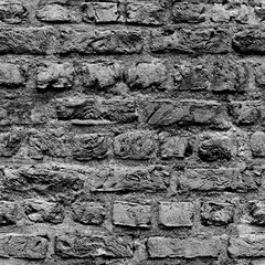 8K brick wall roughness texture, height map or specular for Imperfection map for 3d materials, Black and white texture