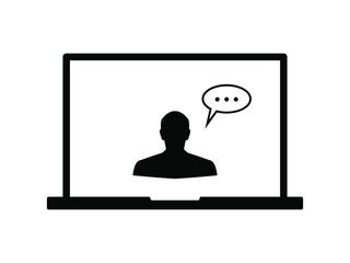 person business communication computer illustration